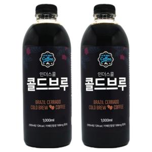 인더스콜 콜드브루 원액 대용량 더치커피1000ml 2개