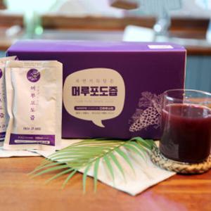 (총30포) (15+15) 물없이 착즙한 머루포도즙 달콤 포도즙 100ml X (15+15포) 영천 머루포도 100% 함유