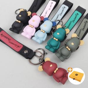 지엠지 미니베어 자동차 차량용 키링 열쇠고리 에어팟 가방 키홀더 1+1 세트 케이스 포함