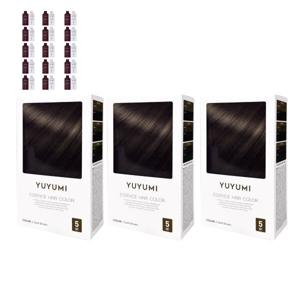 유유미 염색약 염색샴푸 새치염색 다크브라운 5회분 (3박스)