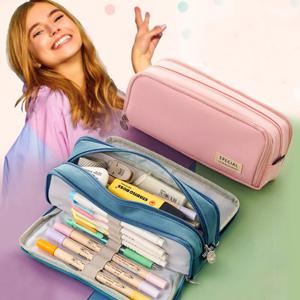 만능 대용량 마카롱 필통 파우치 펜슬 케이스 학용품 보관