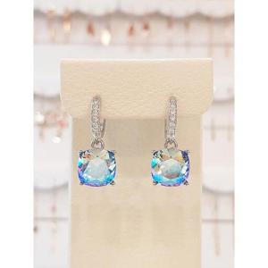 볼라레 세이브존01 선물 사각커팅 원터치 오스트리아 스톤 링 귀걸이 LE779