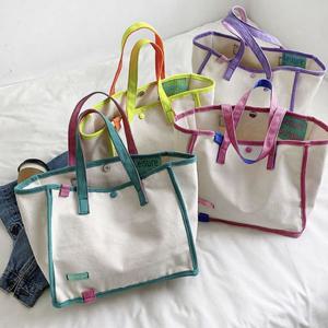 칼라웨빙 코미 캔버스백 패션핸드백 빅사이즈 쇼퍼백