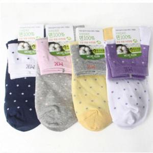 여자 이단 도트 패턴 양말 패션 삭스 면양말