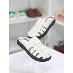 바이로쏘 세이브존03 캐주얼 위빙 라운드 토 2.5cm 뮬 샌들 SAV(BY)24S11740AG2W