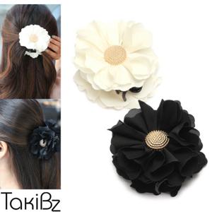 [타키비즈] 썬빌로즈 쉬폰 헤어집게핀