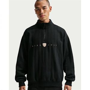 나이키 페어웨이 프레쉬 남성 써마 핏 오버사이즈 하프집 골프 탑 - 블랙라임스톤 II0771-010 312505