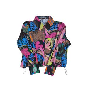 [르니앤맥코이(여성)]꽃브로치 퍼프 소매 크롭 프린트 블라우스(MN05BL003HJY)