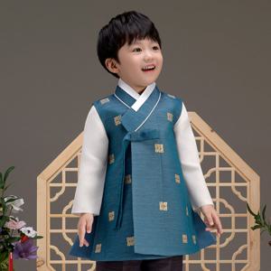 [더예한복] QT531-이현금박 남아 아동한복