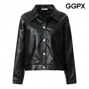 [GGPX] 싱글 카라 레더 숏 자켓 (GP8JK009F)