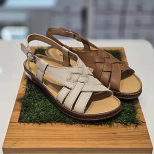 [허시파피]볼넓은 경량플랫 샌들