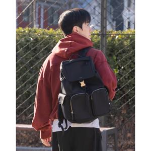 JUBA5E922BK [삭형콜라보] ROGAN 로건 블랙 나일론 백팩