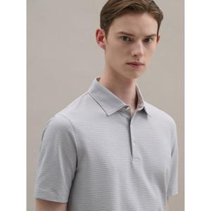 [갤럭시] 쿨 시어서커 폴로넥 티셔츠 - 라이트 그레이 (GA5342U022)