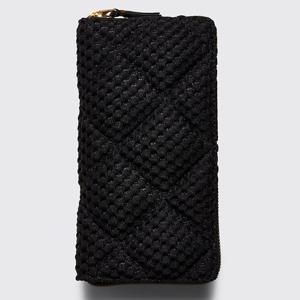 26 SS 꼼데가르송 월렛 이너포켓 퀼팅 패브릭 지퍼 장지갑 블랙 SA0110FT 1