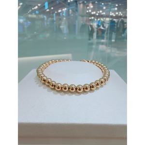 미니골드 14k 옐로우골드 핑키볼 팔찌(대) BNKM4219