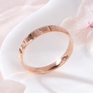 [비앤비골드] 14K 사각 스터드 줄컷팅 올밴드 반지 M PNR42407