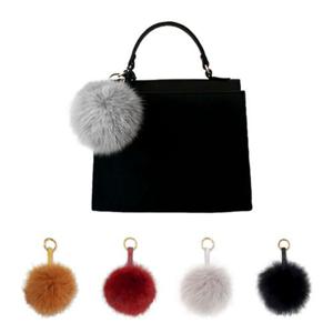 가방장식 리얼 폭스퍼 폼폼이 13cm 키링 백참 차키고리 스트랩