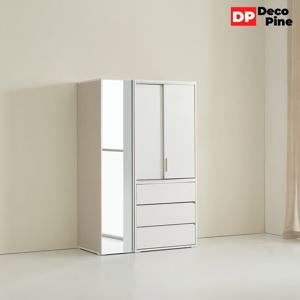 데코파인 조이 슬라이딩 장롱 1200 F세트 3단 전신거울 수납