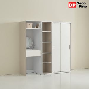 데코파인 조이 슬라이딩 장롱 1800 S세트 화장대 이불장 선반장