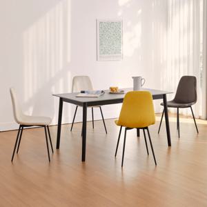 베스트리빙 스칸디 미즈 12T 사각형 통세라믹 4인(1200) 식탁세트/의자 4개