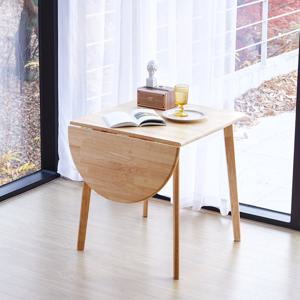 베스트리빙 공간활용 캔버라 드롭리프 라운드 확장형 테이블/식탁 단품