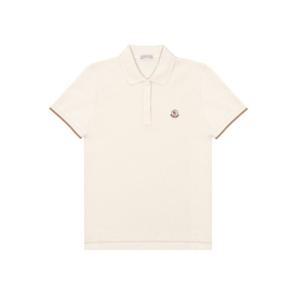 [로로모다] 몽클레어 로고 패치 여성 카라 반팔티 / 8A00001-84720-034