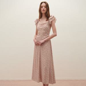 [SATIN] 플라워 롱 원피스 O252T645