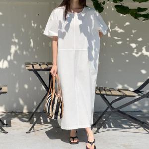 빅사이즈 507 빅포켓린넨반팔원피스 DRDU863