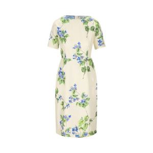 26 SS 프라다 실크 플로럴 올오버 프린트 숏슬리브 드레스 P3L96RSOOO14NZ