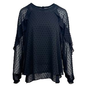 [데시데]도트 쉬폰 레이어링 블라우스 DPS105