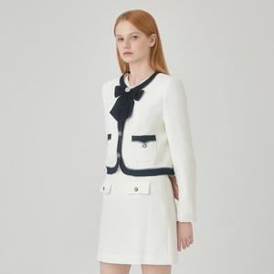 [케네스 레이디]메리벨 리본브로치 트위드자켓 (EWJKOI43)