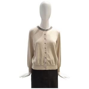 [페이지플린]글리터 라운드넥 싸개 단추 울 가디건 F5CCA510