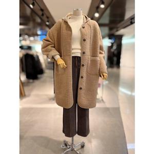 ab.fz 뽀글이 후드 탈부착 양털 롱코트 자켓 (ABXA1HF02A) US