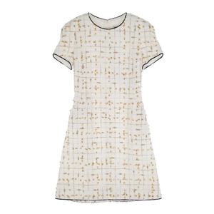 [엘러브] 샤넬 19S 트위드 숏슬리브 드레스 40 화이트 5ET1906