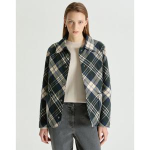 닥스 여성 25FW 블랙 체크&솔리드 리버시블(양면) 퀼팅 점퍼 DLJU5DE04BK