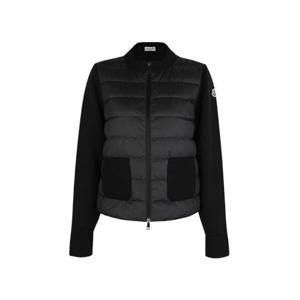 몽클레어 울 집업 패딩 가디건 블랙 여성 9B00036 M1131 999