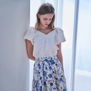 [코인코즈]퍼프 반팔 블라우스_DW5MB715