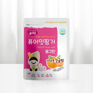 퓨어잇 핑거 동그란 자일리톨 감귤링 아이과자 과일링 간식