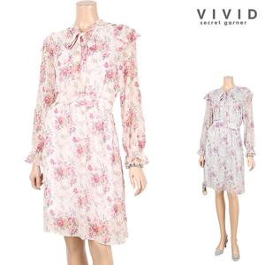 [VIVID SG] 로즈 쉬폰 원피스 VS026017