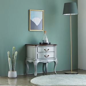 [리체갤러리] 빈티지엔틱 미엘 그레이 뉴보이 협탁 서랍장