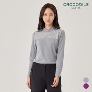 [크로커다일레이디] 마젠다하프짚업티셔츠_CLAWTS206