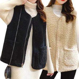 겨울조끼 포근한 여자 융털 조끼 발열 베스트 겨울 애장템