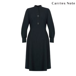 [캐리스노트]라운드넥 밴딩 원피스 다크그린 CN2SOP101DG