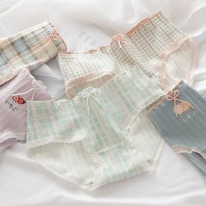 여성 면팬티 모달 인견 노라인 속옷 햄라인 체크나염