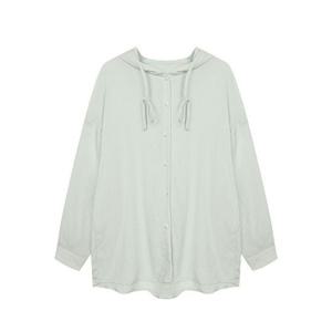 [바닐라비] 여성 린넨 터치 후드 오버 셔츠