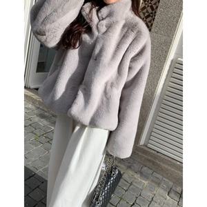 슈팅스타 / 하이넥 우아한 고급스러운 페이크퍼 밍크 자켓  KL 40580711