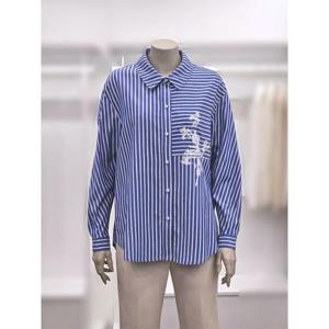 프렐린 세이브존02 면100% 스트라이프 셔츠 RBB251020