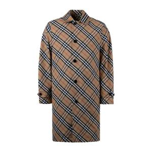 버버리 체크 카 코트 8101333161734 B9368