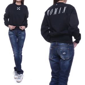 [오프화이트] 20SS 여성 크롭 맨투맨 (OWBA026S20FLE004_1001_20S)