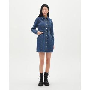 [랩]아웃포켓 셔츠형 슬림 데님 원피스(AR1DO261)